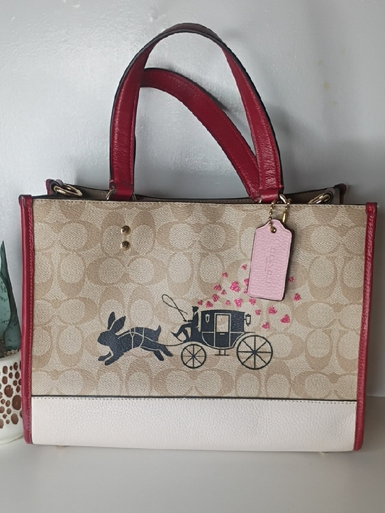 Coach Handbags - COACH Dempsey Medium Lunar New Year Rabbit Signature Carryall Tote Bag Purse